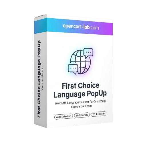 Module Initial Language Selection PopUp for OpenCart 4 Module Initial Language Selection PopUp for OpenCart 4