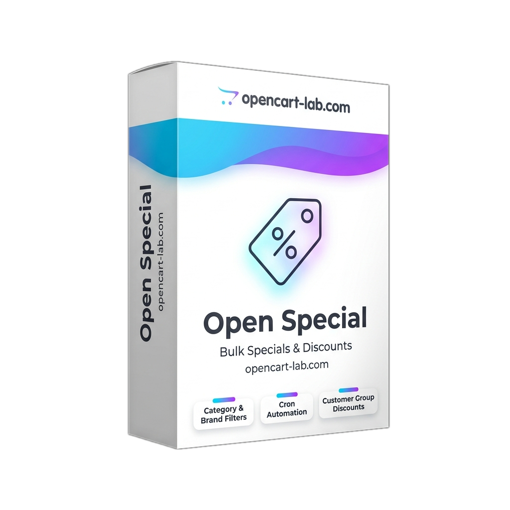 Open Special - Promotions and discounts by categories and manufacturers